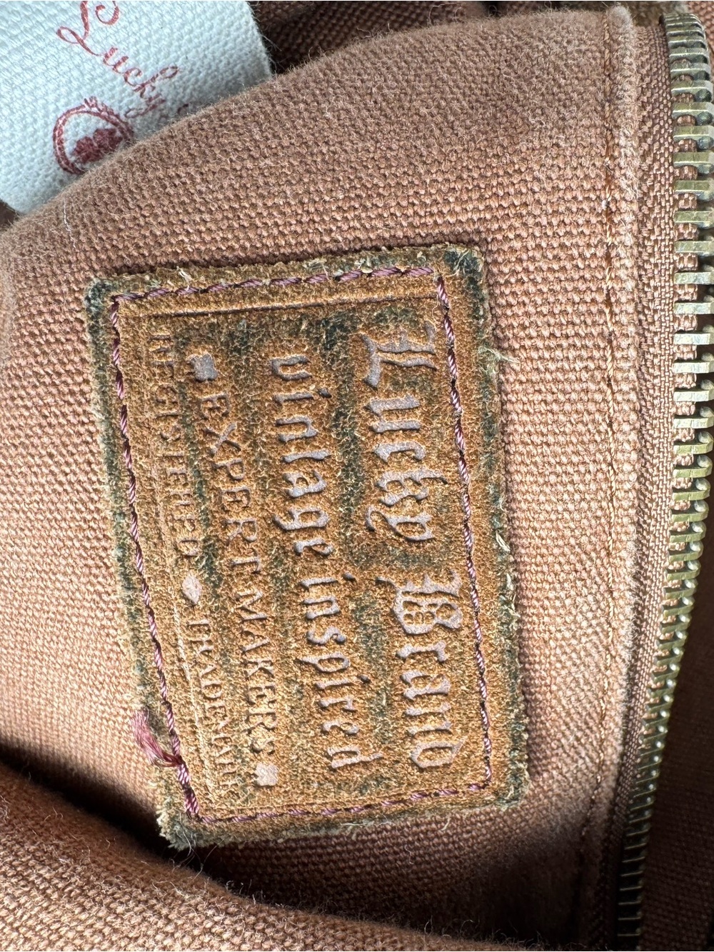 Vintage Lucky Brand Brown Suede Tote with Multicolor Flower Studs - Picture 7 of 15